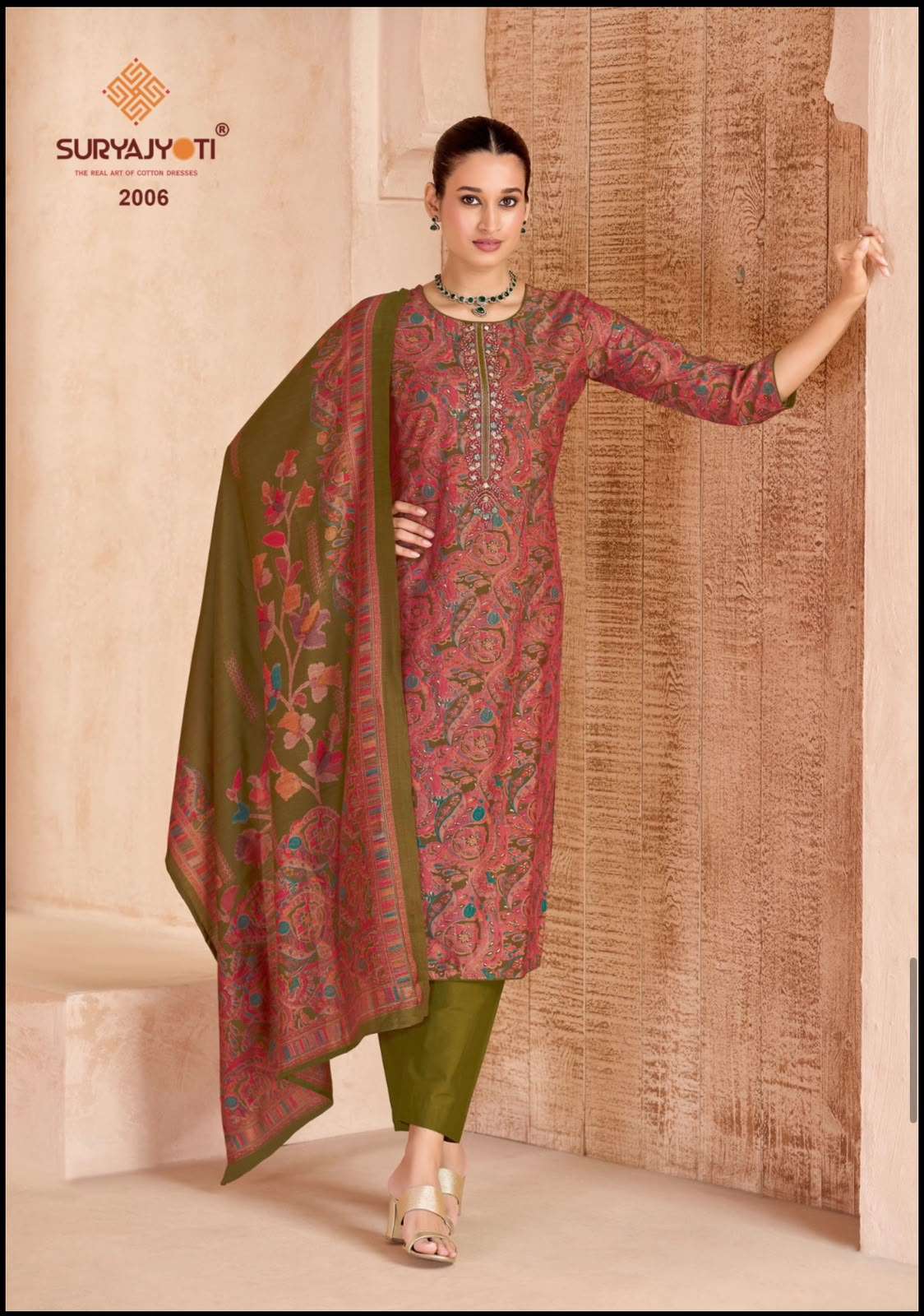 Suryajyoti Kasak Vol 2 Burberry Dress Material