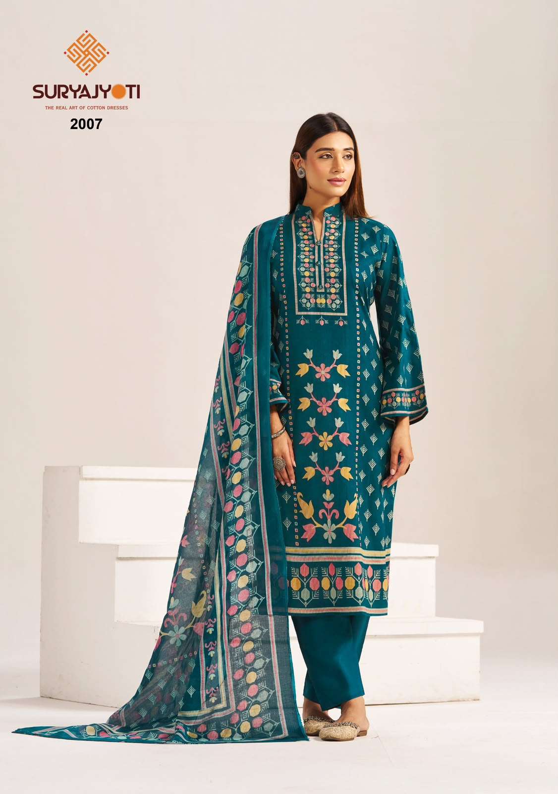Suryajyoti Kashmiri Cotton Pure Cotton Dress Material