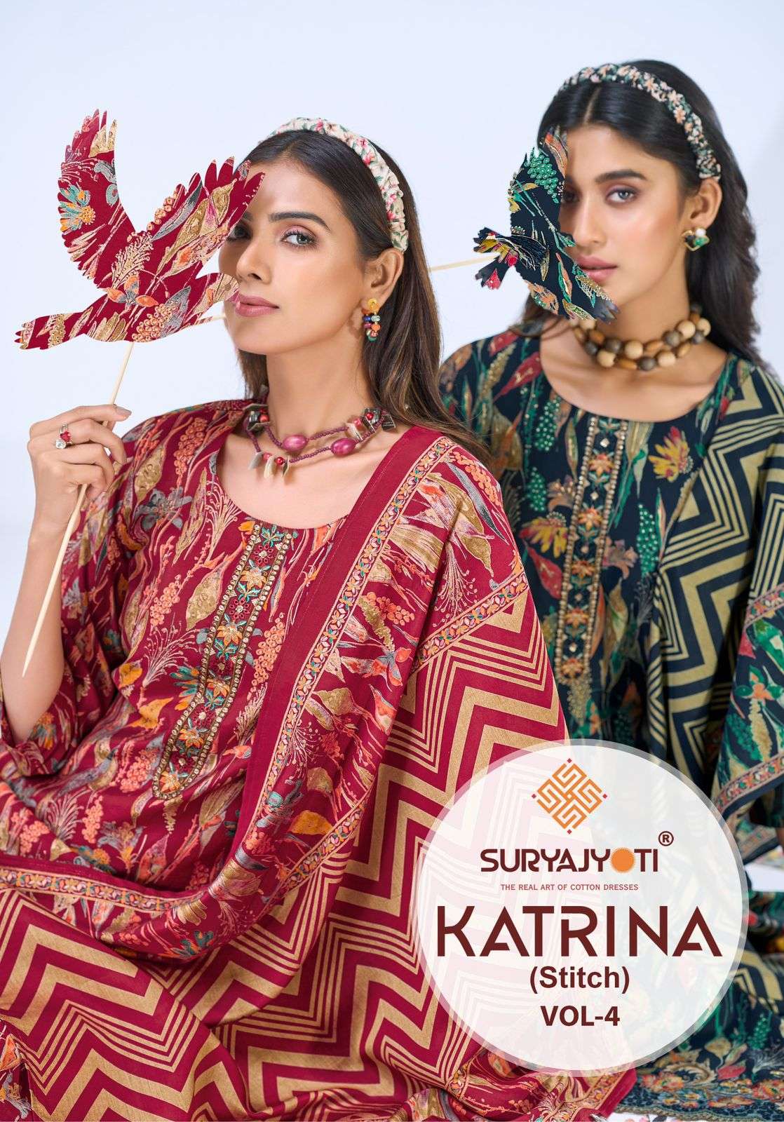 Suryajyoti Katrina Vol 4 Modal Silk Kurti Pant Dupatta Set