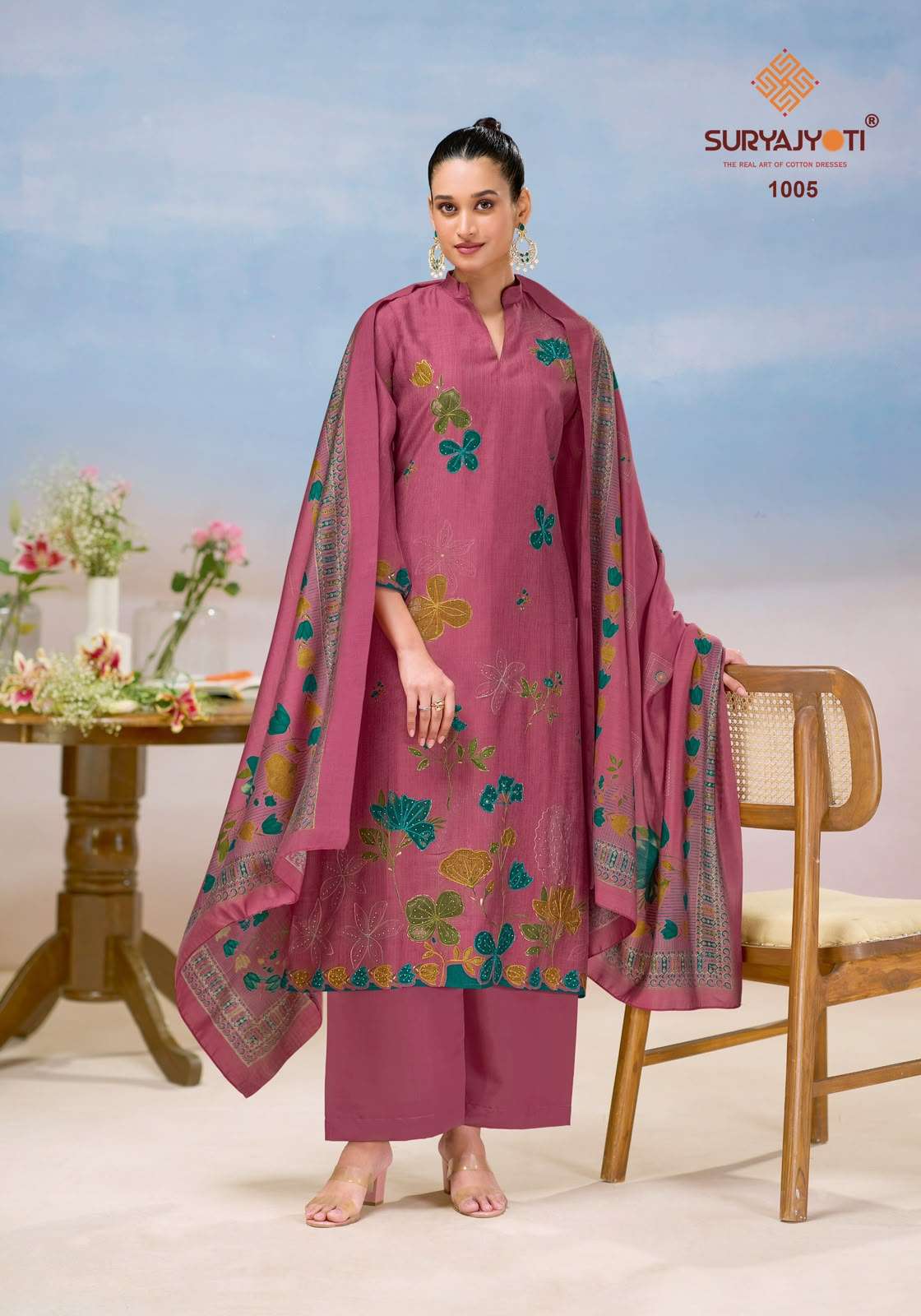 Suryajyoti Khyati Vol 1 Roman Vertigan Unstitched Dress Material