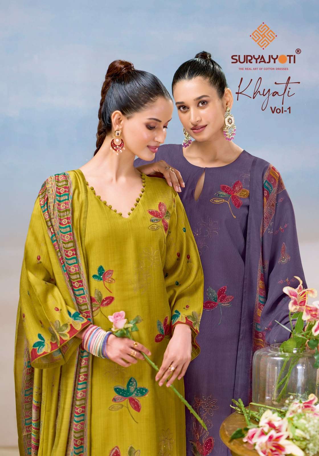 Suryajyoti Khyati Vol 1 Roman Vertigan Unstitched Dress Material