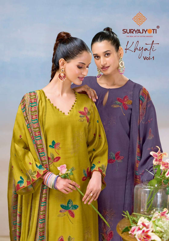 Suryajyoti Khyati Vol 1 Roman Vertigan Unstitched Dress Material