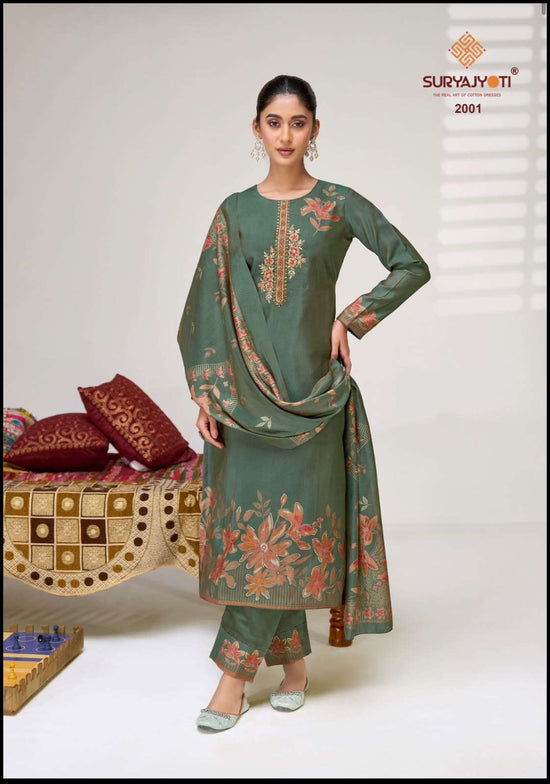 Suryajyoti Kiyani Vol 2 Fancy Italian Silk Dress Material