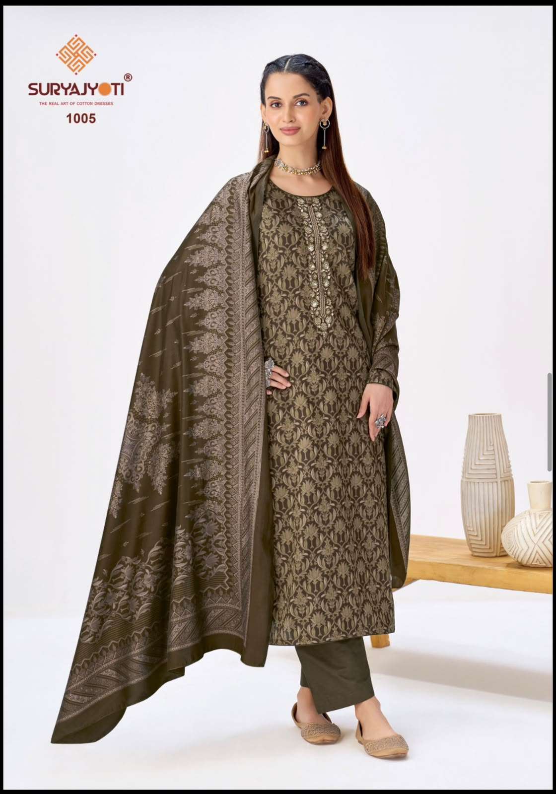 Suryajyoti Krista Vol 1 Jaam Satin Dress Material