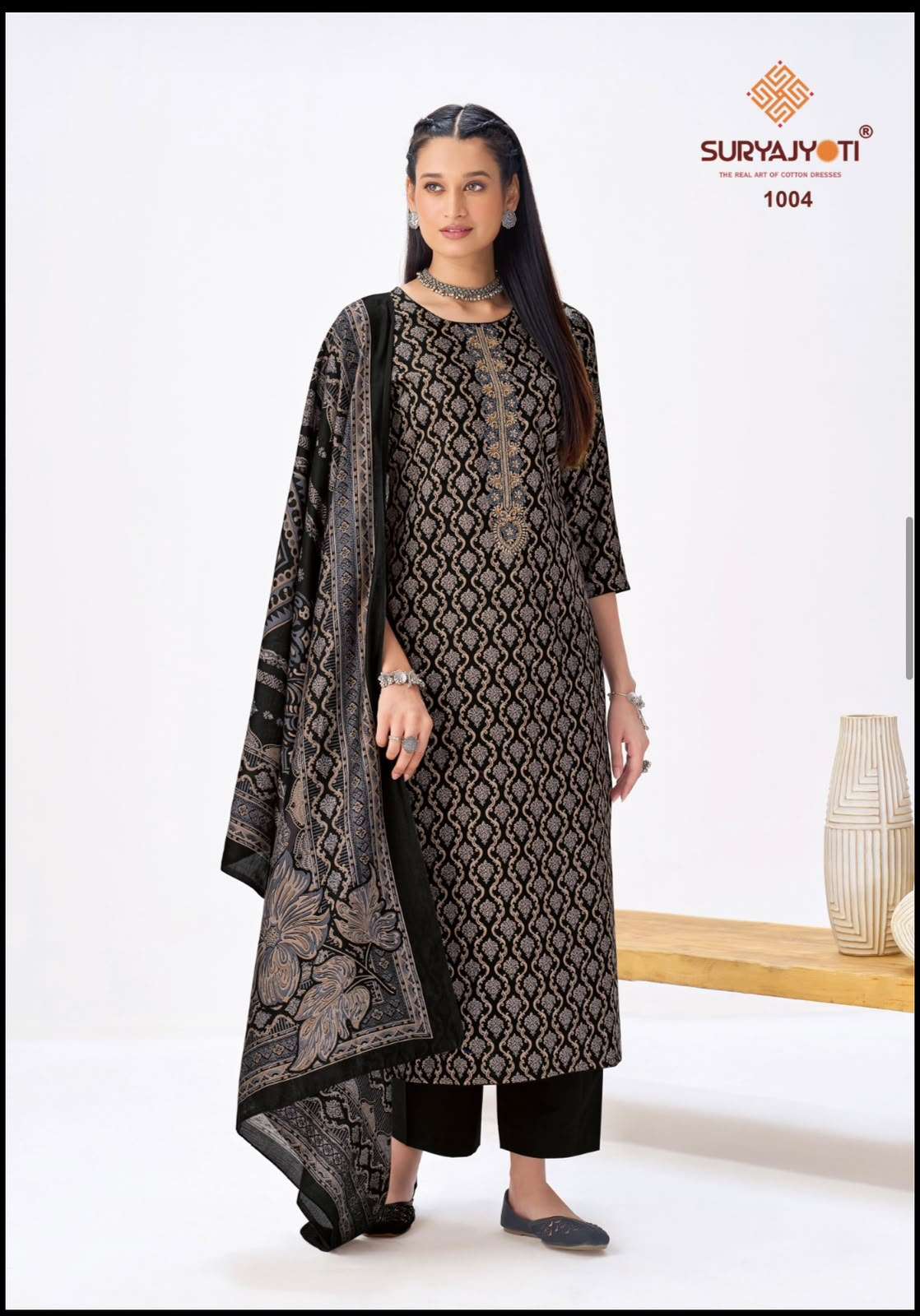 Suryajyoti Krista Vol 1 Jaam Satin Dress Material
