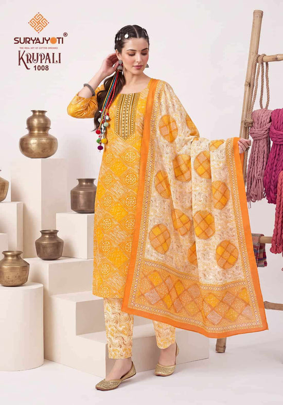 Suryajyoti Krupali Vol 1 Capsule Print Top Bottom Dupatta Set