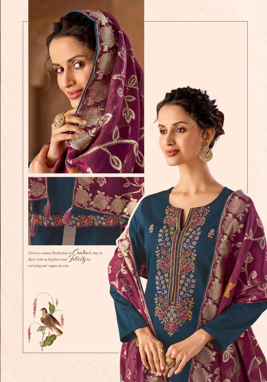 Suryajyoti Naadirah Vol 5 Pure Jam Satin Dress Material