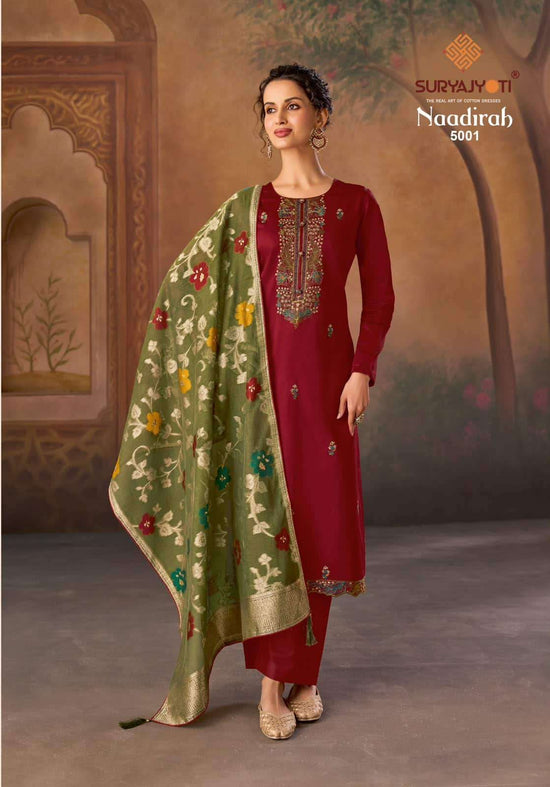 Suryajyoti Naadirah Vol 5 Pure Jam Satin Dress Material