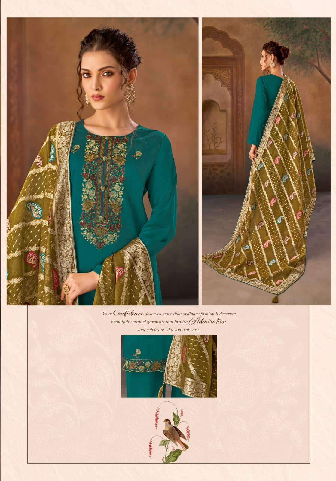 Suryajyoti Naadirah Vol 5 Pure Jam Satin Dress Material