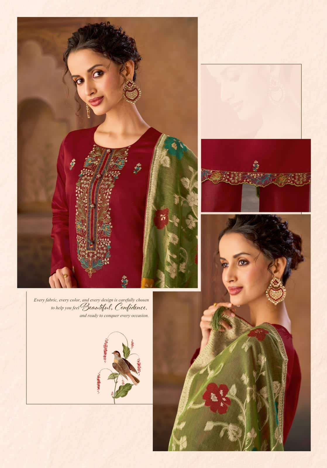 Suryajyoti Naadirah Vol 5 Pure Jam Satin Dress Material