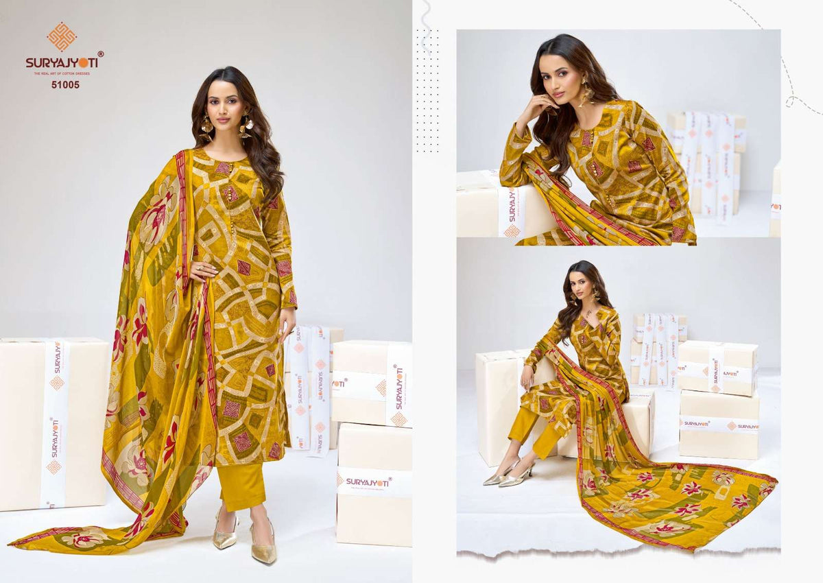 Suryajyoti Naishaa Vol 51 Jam Satin Dress Material Wholesale - Amrah Wholesale
