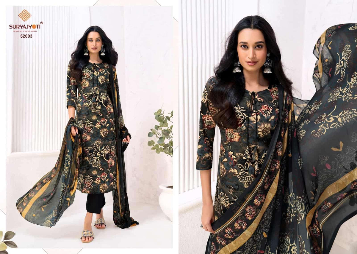 Suryajyoti Naishaa Vol 52 Printed Zam Satin Dress Material - Amrah Wholesale
