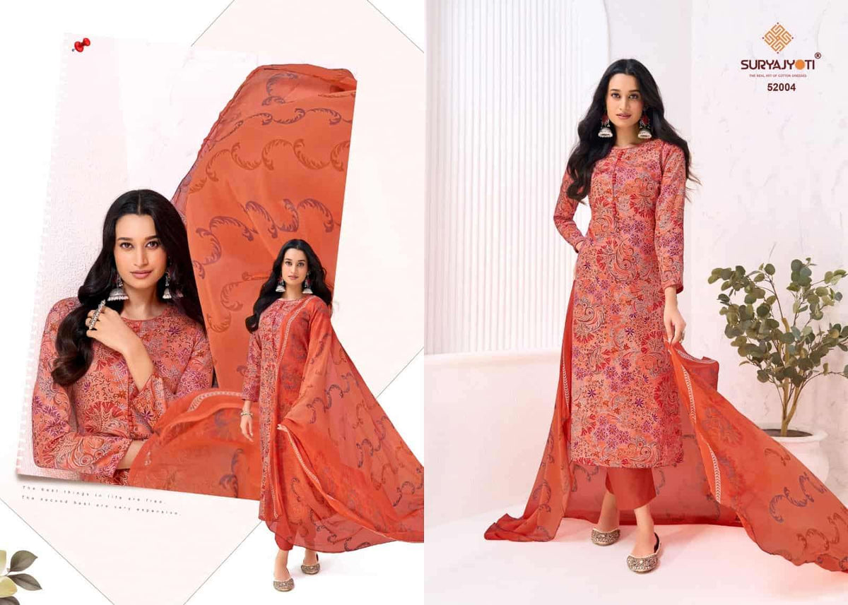 Suryajyoti Naishaa Vol 52 Printed Zam Satin Dress Material - Amrah Wholesale