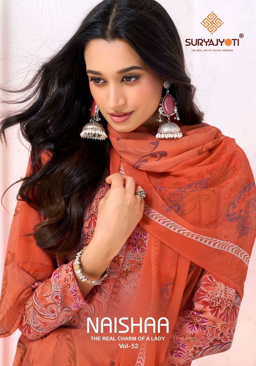 Suryajyoti Naishaa Vol 52 Printed Zam Satin Dress Material - Amrah Wholesale