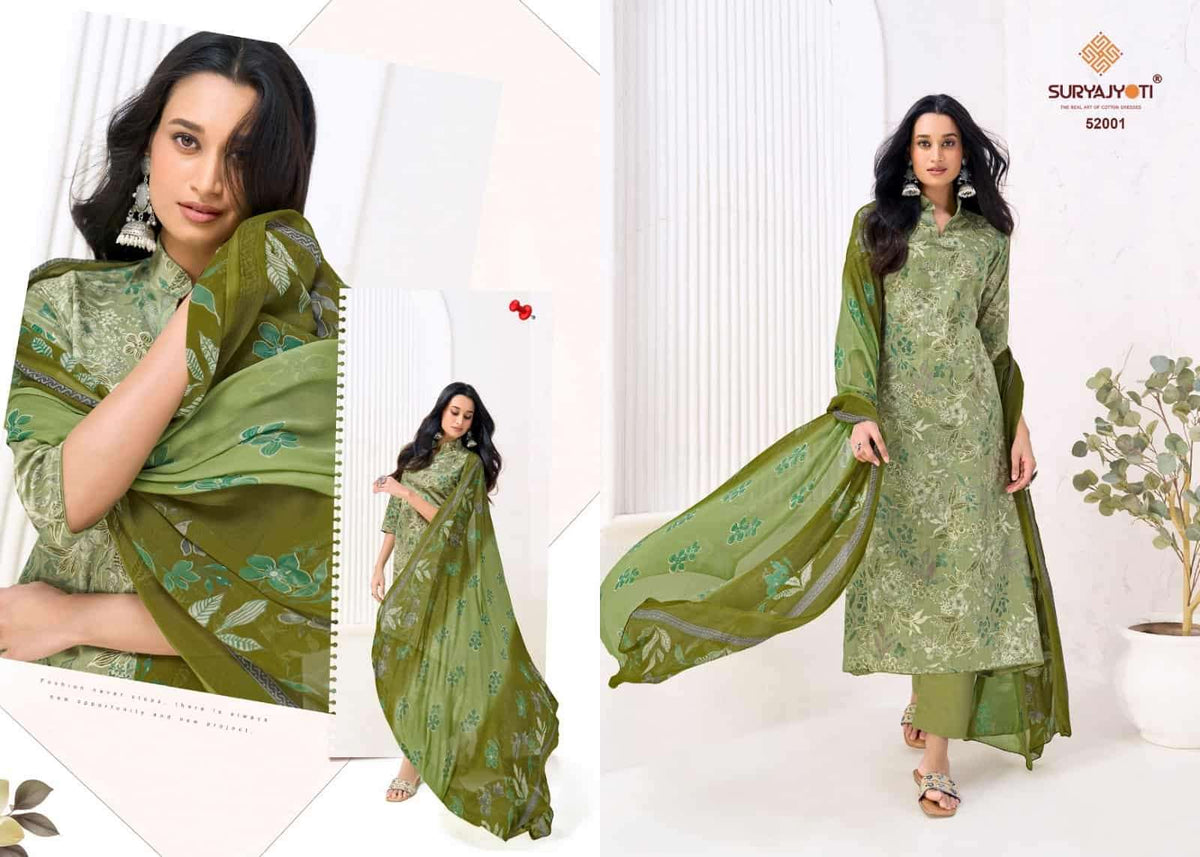 Suryajyoti Naishaa Vol 52 Printed Zam Satin Dress Material - Amrah Wholesale