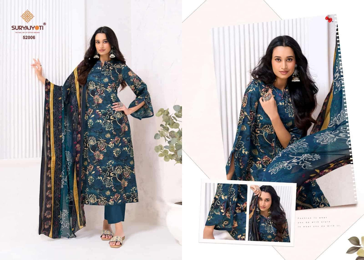 Suryajyoti Naishaa Vol 52 Printed Zam Satin Dress Material - Amrah Wholesale