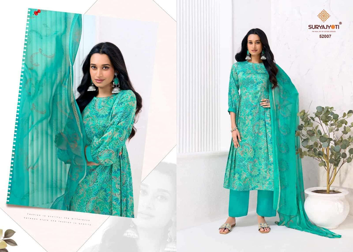 Suryajyoti Naishaa Vol 52 Printed Zam Satin Dress Material - Amrah Wholesale