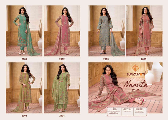 Suryajyoti Namita Vol-2 Digital Printed Satin Salwar Suit