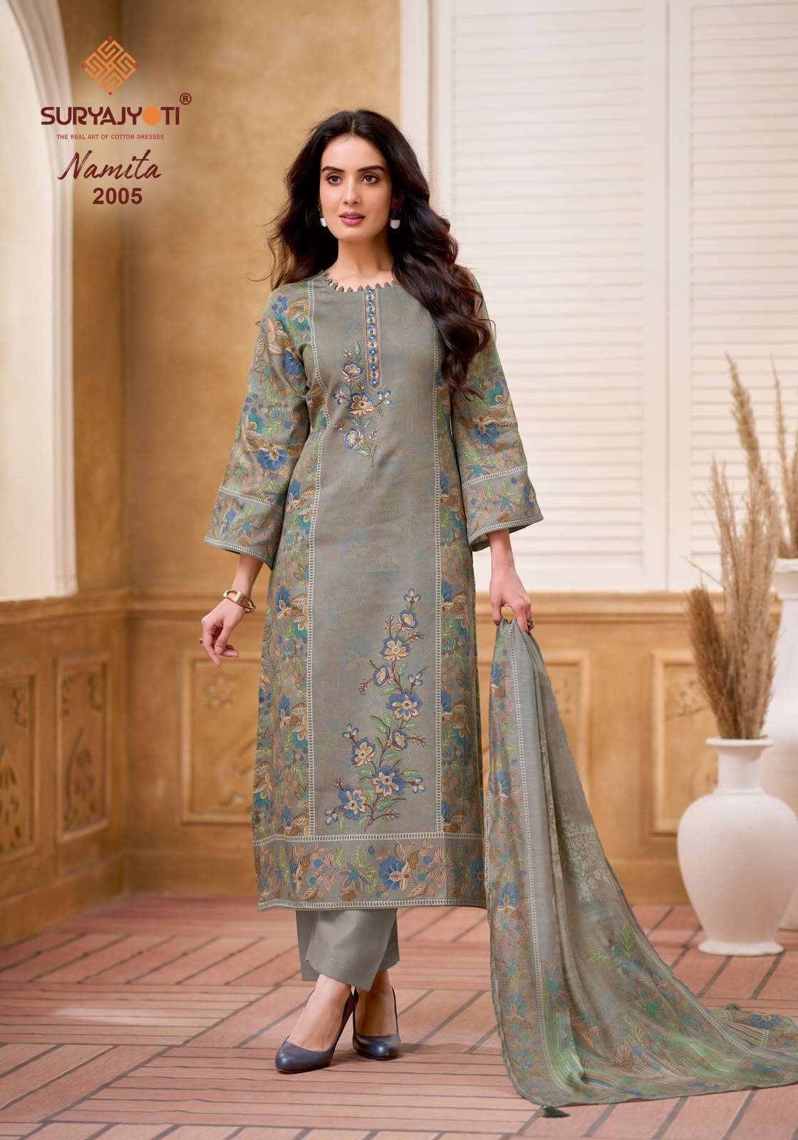 Suryajyoti Namita Vol-2 Digital Printed Satin Salwar Suit