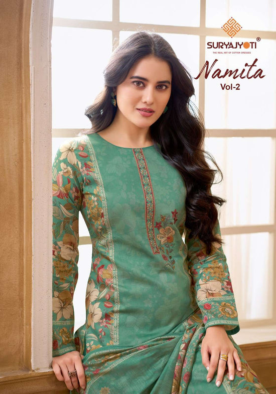 Suryajyoti Namita Vol-2 Digital Printed Satin Salwar Suit