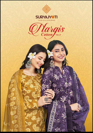 Suryajyoti Nargis Cotton Vol 27 Dress Material Wholesale Catalogue - Amrah Wholesale