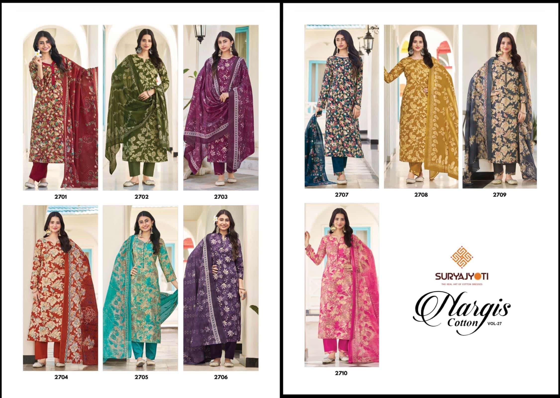 Suryajyoti Nargis Cotton Vol 27 Dress Material Wholesale Catalogue - Amrah Wholesale
