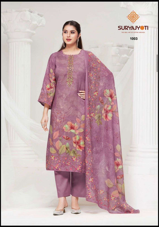 Suryajyoti Nazakat Vol 1 Cambric Cotton Dress Material