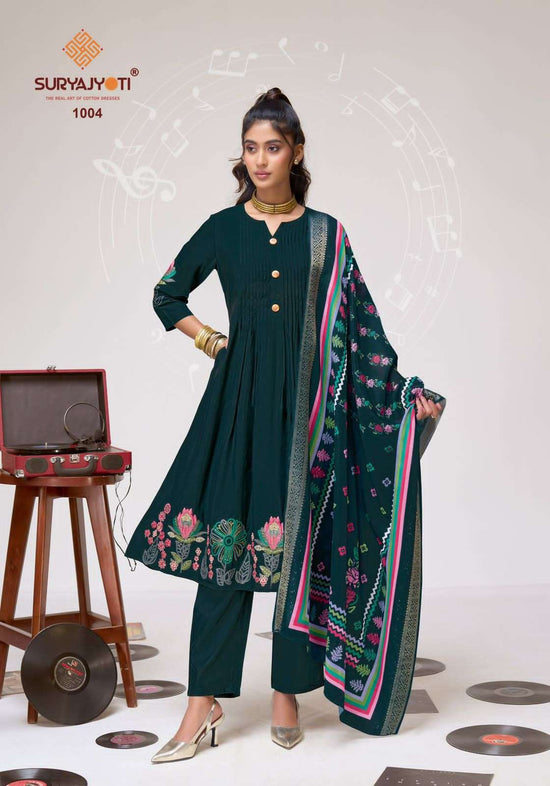 Suryajyoti Nirvi Vol1 Modal Silk Salwar Suit Set Salwar Suit Set - Amrah Wholesale