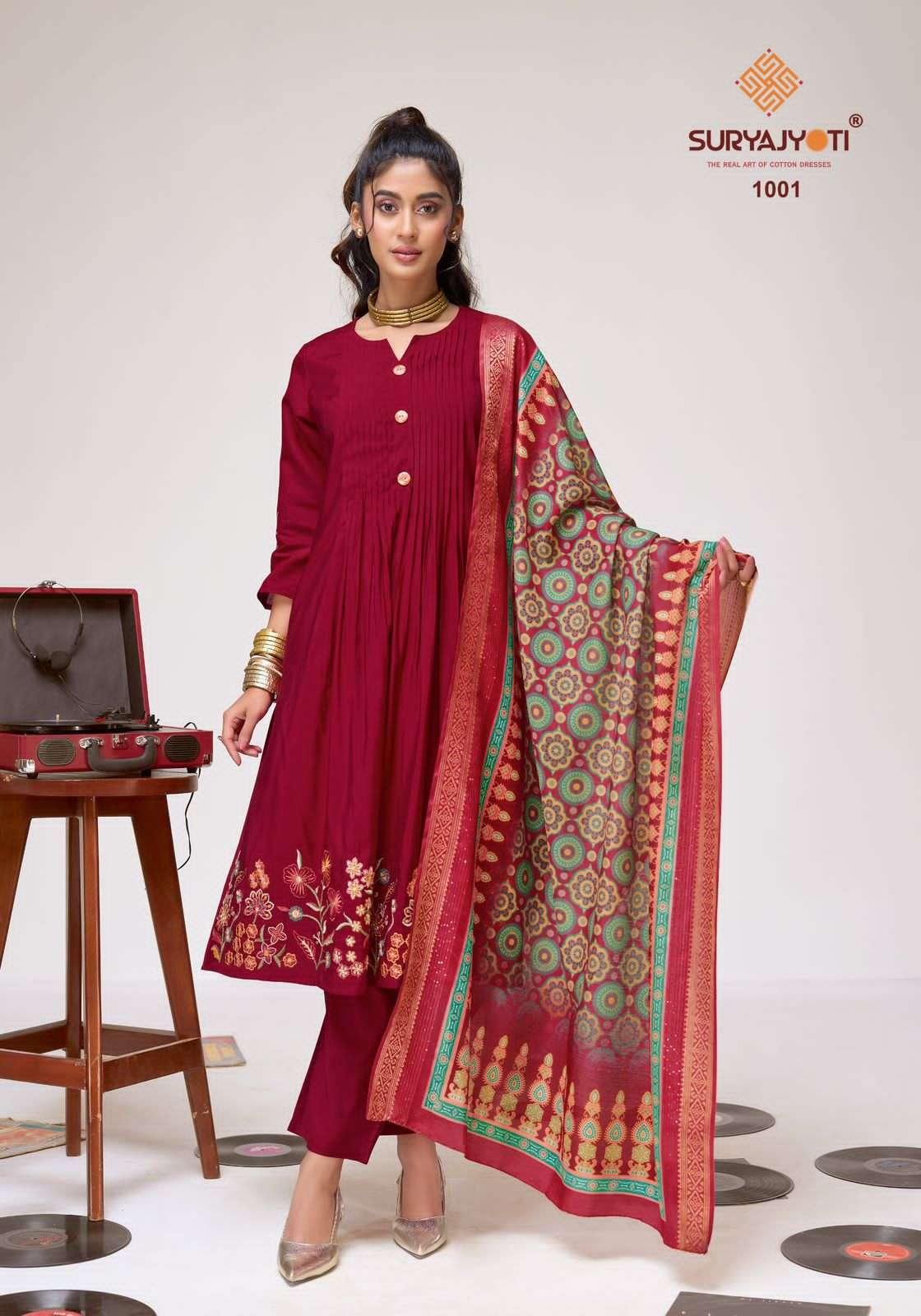 Suryajyoti Nirvi Vol1 Modal Silk Salwar Suit Set Salwar Suit Set - Amrah Wholesale