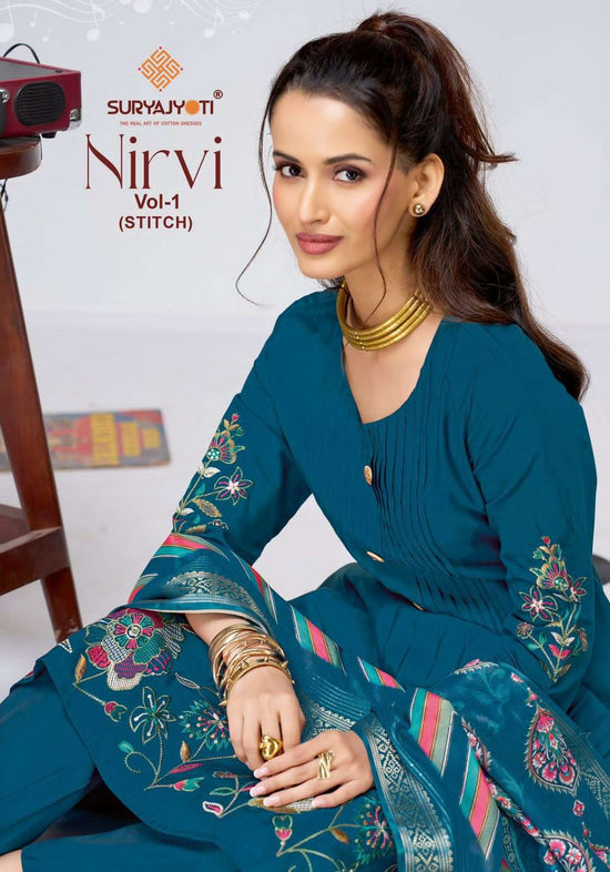 Suryajyoti Nirvi Vol1 Modal Silk Salwar Suit Set Salwar Suit Set - Amrah Wholesale