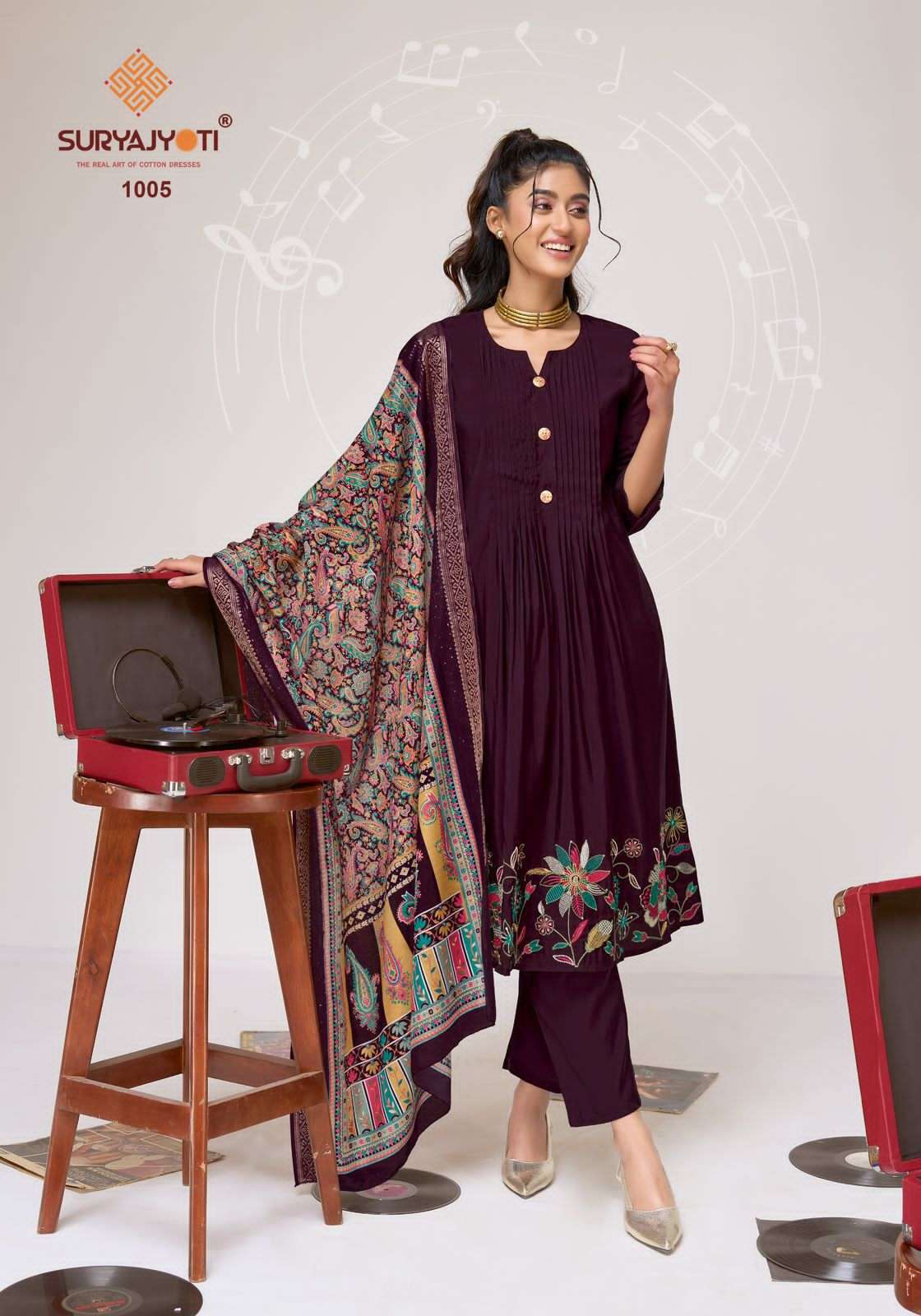 Suryajyoti Nirvi Vol1 Modal Silk Salwar Suit Set Salwar Suit Set - Amrah Wholesale