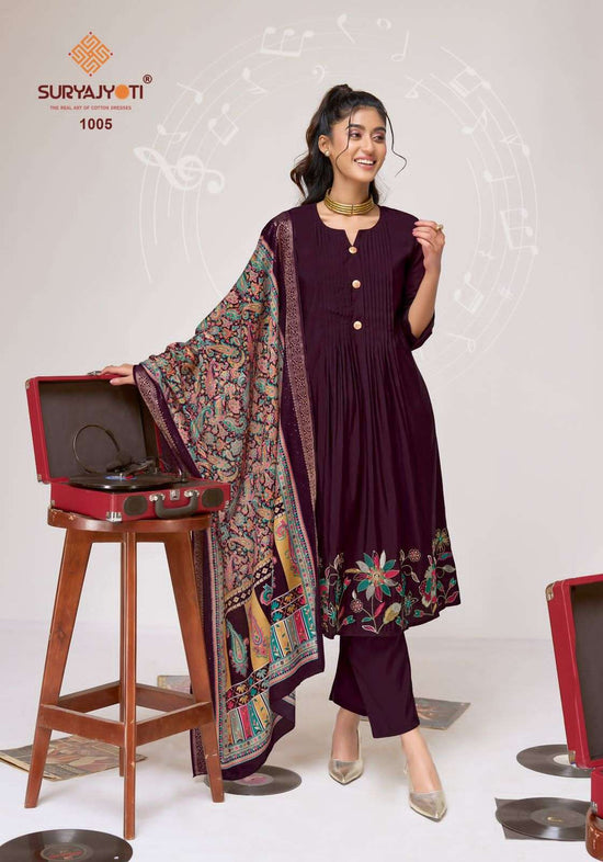 Suryajyoti Nirvi Vol1 Modal Silk Salwar Suit Set Salwar Suit Set - Amrah Wholesale