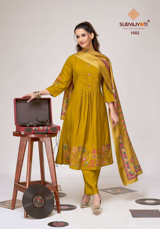 Suryajyoti Nirvi Vol1 Modal Silk Salwar Suit Set Salwar Suit Set - Amrah Wholesale