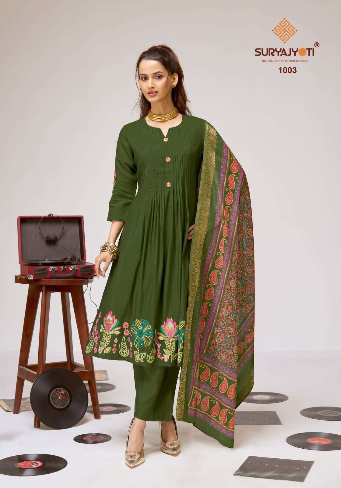 Suryajyoti Nirvi Vol1 Modal Silk Salwar Suit Set Salwar Suit Set - Amrah Wholesale