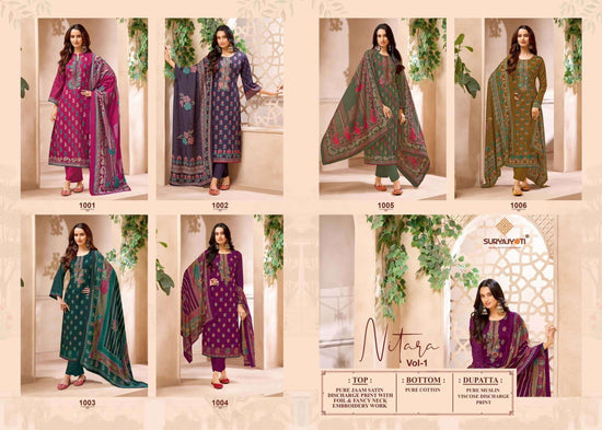 Suryajyoti Nitara Vol 1 Satin Dress Material - Amrah Wholesale