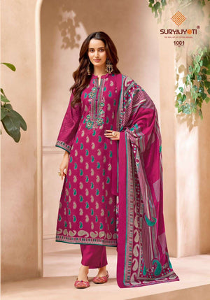 Suryajyoti Nitara Vol 1 Satin Dress Material