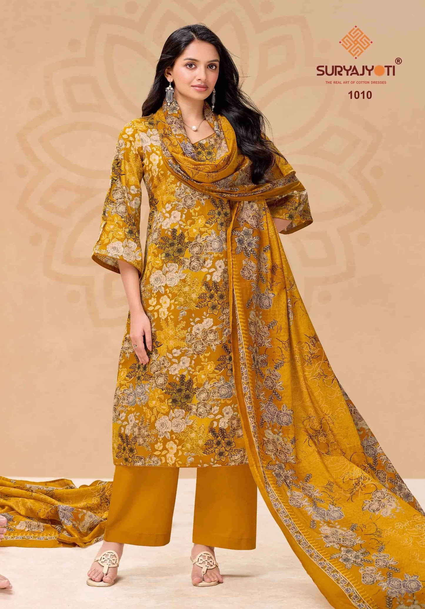 Suryajyoti Nora Vol 1 Jam Satin Printed Dress Material