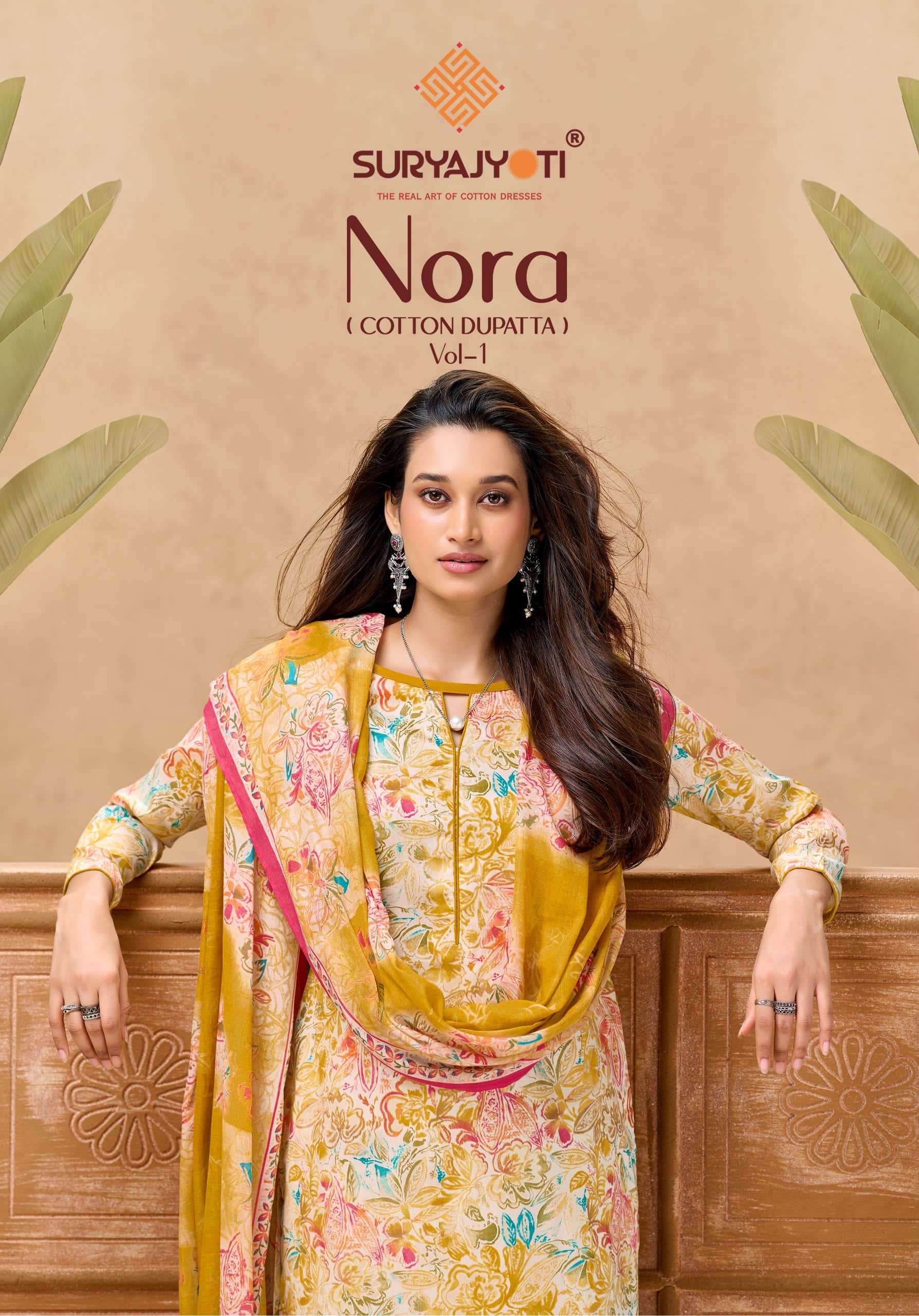 Suryajyoti Nora Vol 1 Jam Satin Printed Dress Material