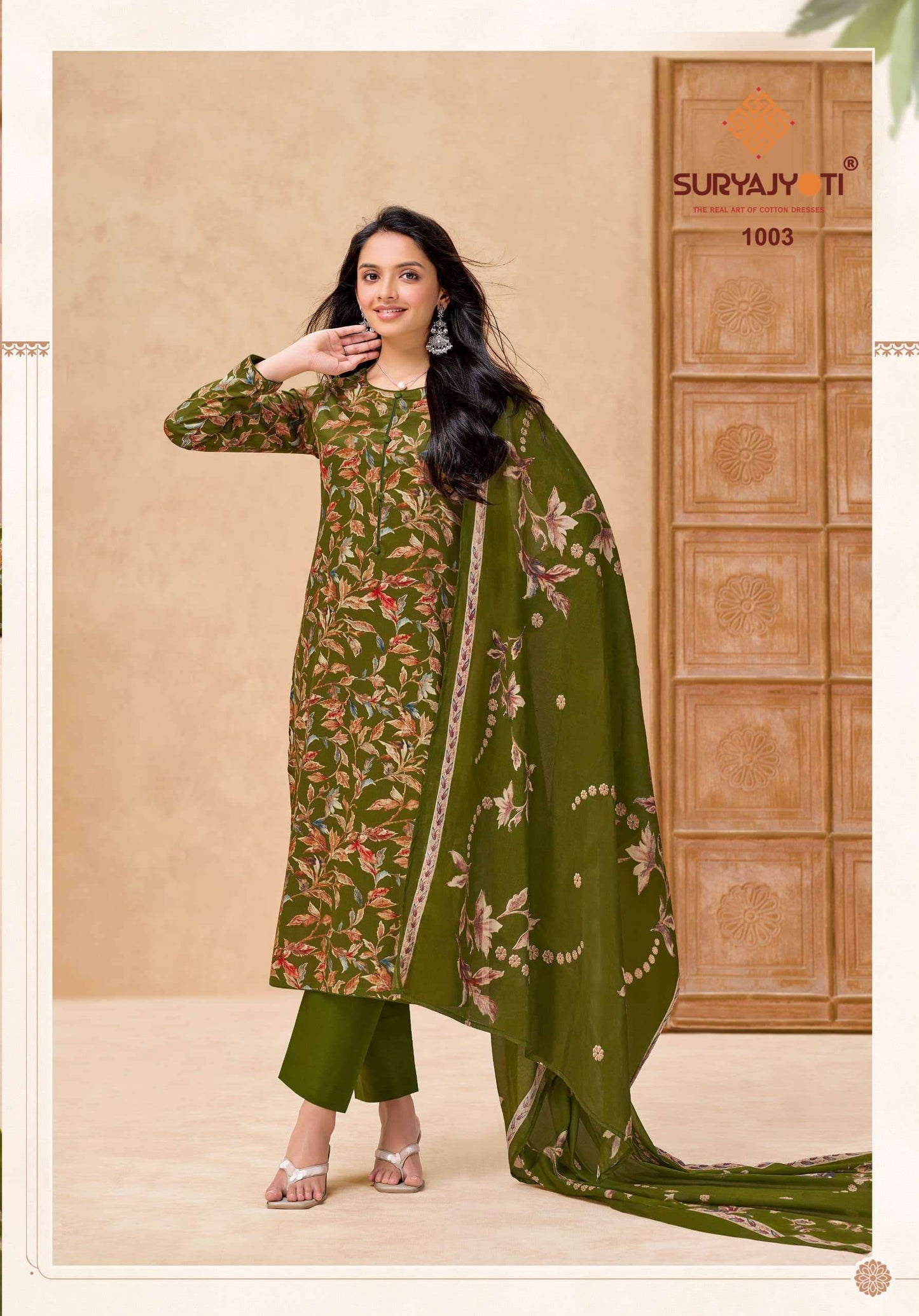 Suryajyoti Nora Vol 1 Jam Satin Printed Dress Material