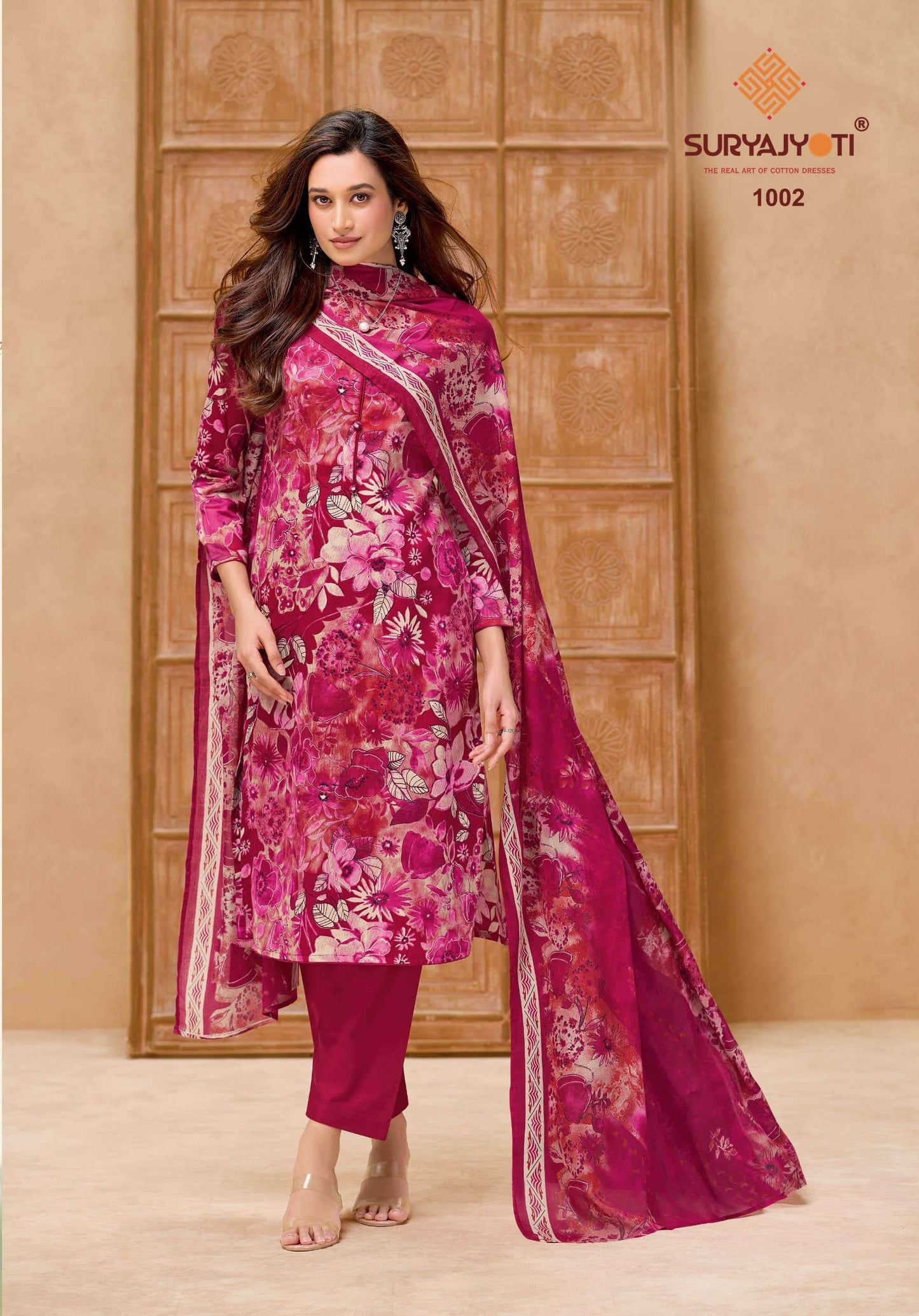 Suryajyoti Nora Vol 1 Jam Satin Printed Dress Material