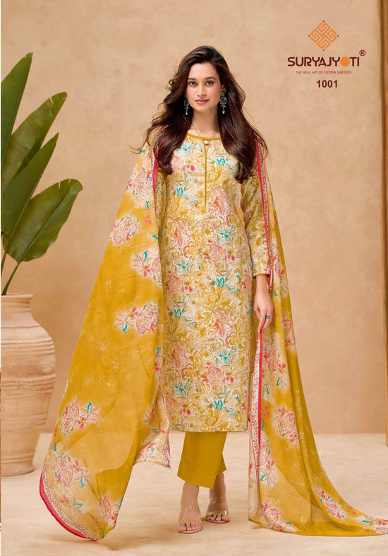 Suryajyoti Nora Vol 1 Jam Satin Printed Dress Material