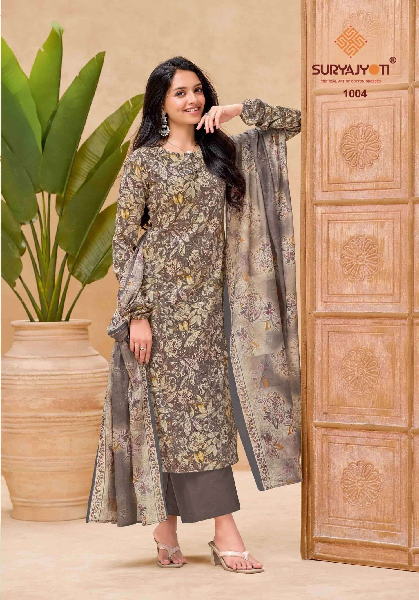 Suryajyoti Nora Vol 1 Jam Satin Printed Dress Material