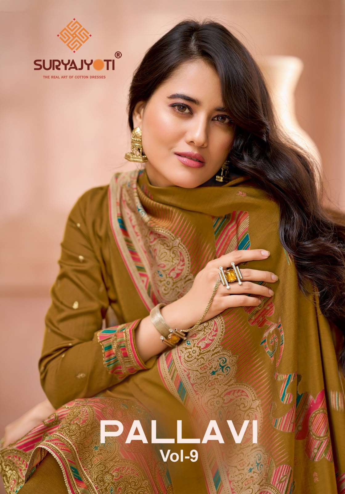 Suryajyoti Pallavi Vol 9 Jaam Satin Dress Material