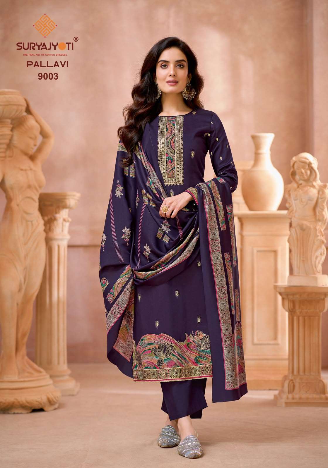 Suryajyoti Pallavi Vol 9 Jaam Satin Dress Material