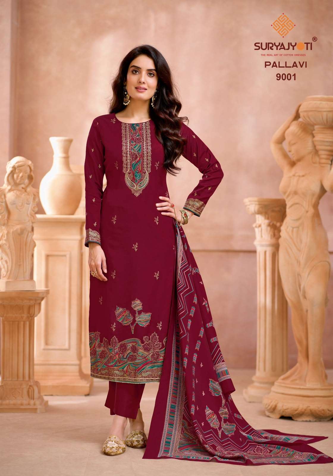 Suryajyoti Pallavi Vol 9 Jaam Satin Dress Material