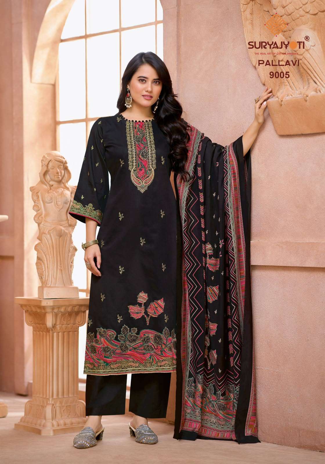 Suryajyoti Pallavi Vol 9 Jaam Satin Dress Material