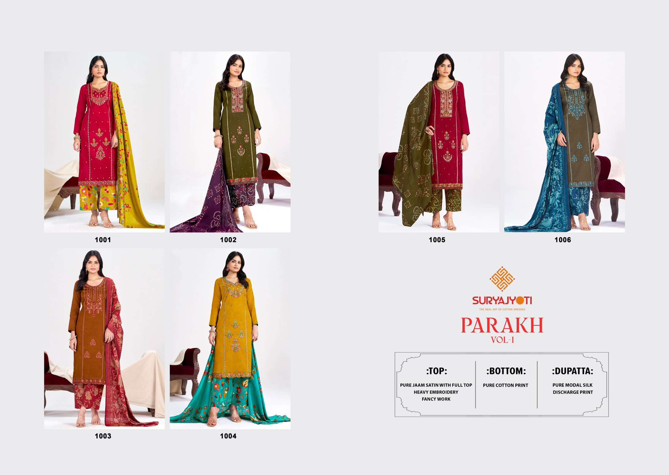 Suryajyoti Parakh Vol 1 Jam Satin Salwar Suit