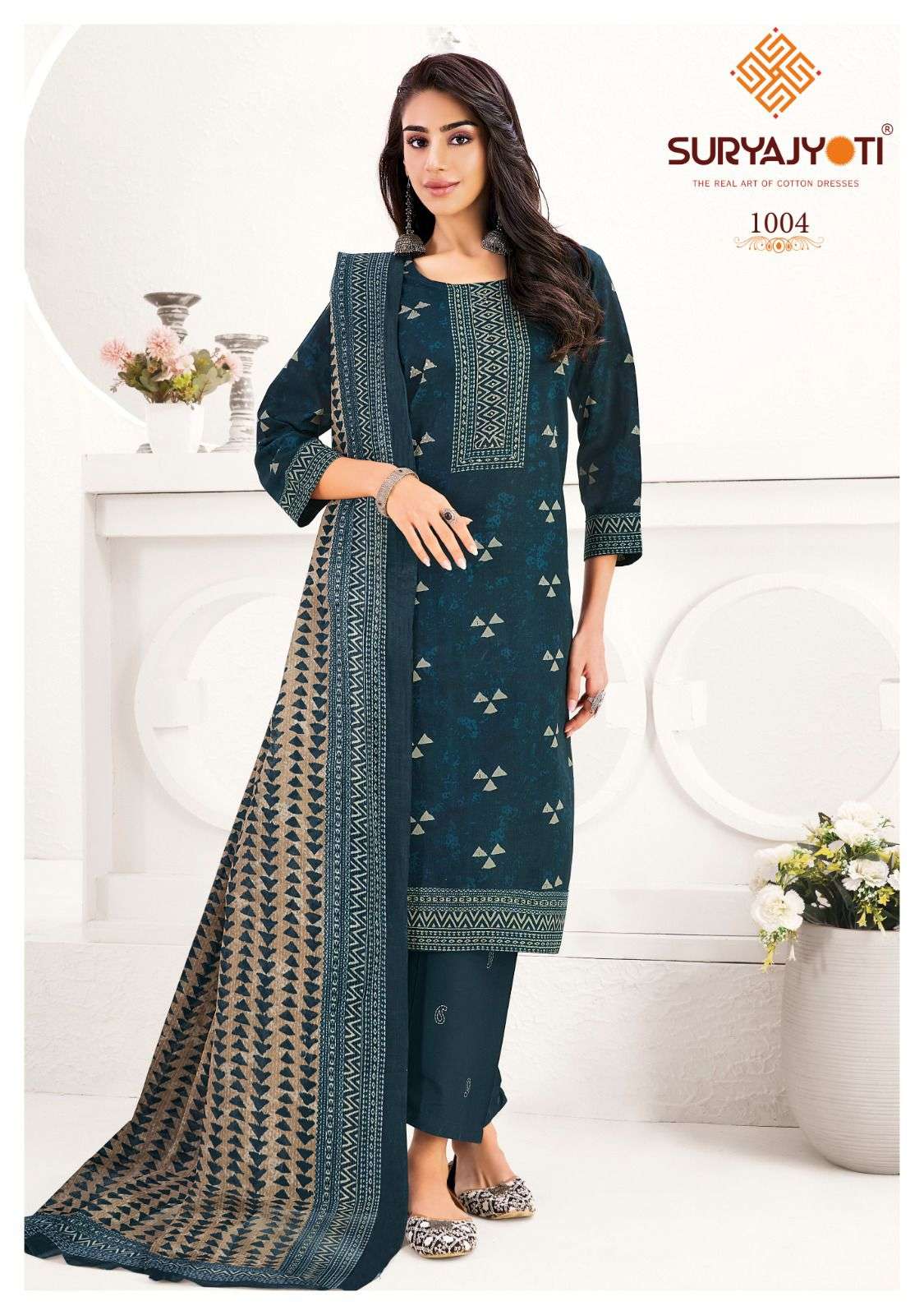 Suryajyoti Parul Cotton Printed Kurti Set - Amrah Wholesale