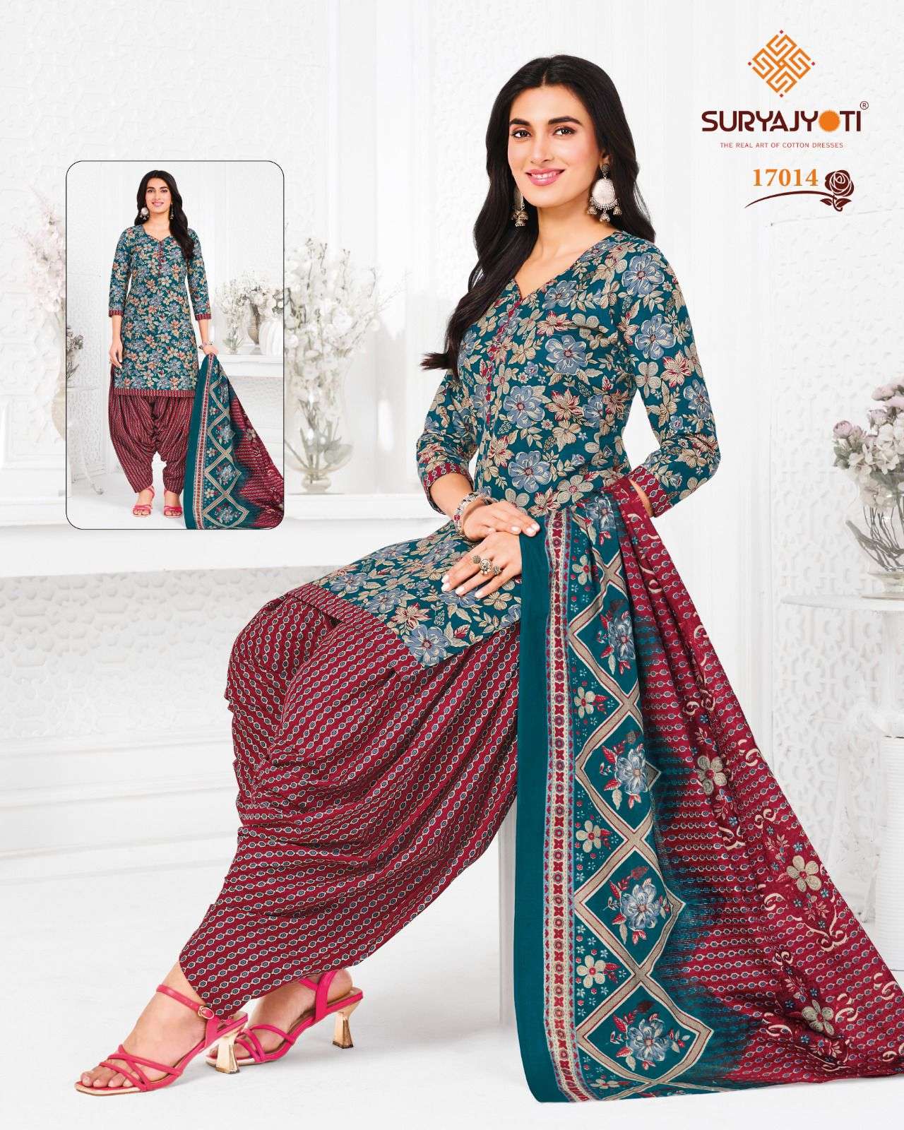 Suryajyoti Trendy Patiyala Vol 17 Pure Cotton Dress Material