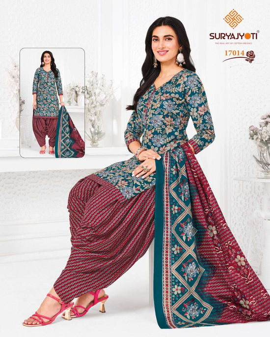Suryajyoti Trendy Patiyala Vol 17 Pure Cotton Dress Material